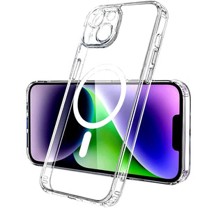 Premium Camera Protected Clear MagSafe Magnetic Case Ochranný Kryt pre iPhone 14