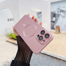 Načítať obrázok do zobrazovača galérie, Camera Lens Protect MagSafe Silicone Case Pink Ochranný Kryt pre iPhone 13 Pro Max
