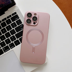 Camera Lens Protect MagSafe Silicone Case Pink Ochranný Kryt pre iPhone 14 Pro Max