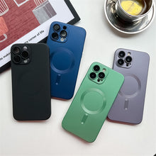 Načítať obrázok do zobrazovača galérie, Camera Lens Protect MagSafe Silicone Case Blue Ochranný Kryt pre iPhone 11
