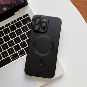 Camera Lens Protect MagSafe Silicone Case Black Ochranný Kryt pre iPhone 12 Pro Max