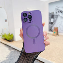 Načítať obrázok do zobrazovača galérie, Camera Lens Protect MagSafe Silicone Case Purple Ochranný Kryt pre iPhone 14 Pro
