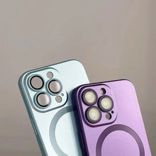 Načítať obrázok do zobrazovača galérie, Camera Lens Protect MagSafe Silicone Case Purple Ochranný Kryt pre iPhone 15 Plus
