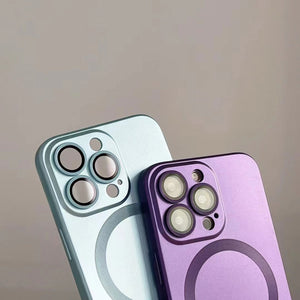 Camera Lens Protect MagSafe Silicone Case Purple Ochranný Kryt pre iPhone 12