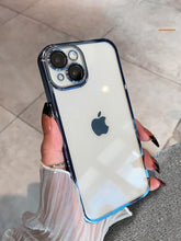 Načítať obrázok do zobrazovača galérie, Luxury Plate Case Blue Ochranný Kryt pre iPhone 15 Pro
