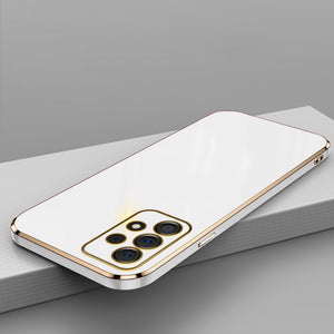 Luxury Lighting White-Gold Ochranný Kryt pre Samsung Galaxy A12