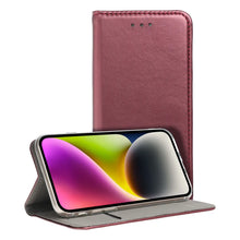 Načítať obrázok do zobrazovača galérie, Magnetický Knižkový kryt Burgundy pre Samsung Galaxy A55
