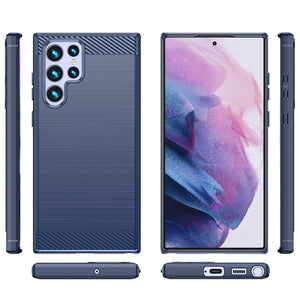 Carbon Blue Ochranný Kryt pre Samsung Galaxy S23 Ultra