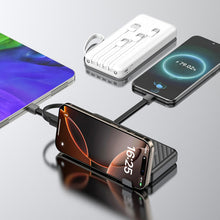 Načítať obrázok do zobrazovača galérie, Dudao Pro Powerbank Black 10 000mAh so zabudovanými káblami (USB, MicroUSB, USB-C, Lightning) (Kopie)

