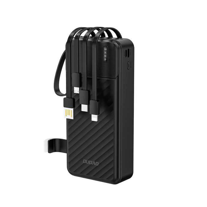 Dudao Pro Powerbank Black 20 000mAh so zabudovanými káblami (USB, MicroUSB, USB-C, Lightning) (Kopie) (Kopie) (Kopie) (Kopie)