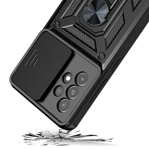 Hybrid Camshield Ring Rugged Case Black Ochranný Kryt pre Samsung Galaxy A33 5G