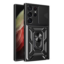 Načítať obrázok do zobrazovača galérie, Hybrid Camshield Rugged Case Black Ochranný Kryt pre Samsung Galaxy S23 Ultra
