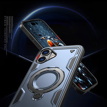 Načítať obrázok do zobrazovača galérie, Magsafe Ring Hybrid Armor Blue Ochranný Kryt pre iPhone 16
