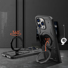 Načítať obrázok do zobrazovača galérie, Magsafe Ring Hybrid Armor Black Ochranný Kryt pre iPhone 16 Pro Max
