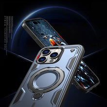 Načítať obrázok do zobrazovača galérie, Magsafe Ring Hybrid Armor Blue Ochranný Kryt pre iPhone 16 Pro Max
