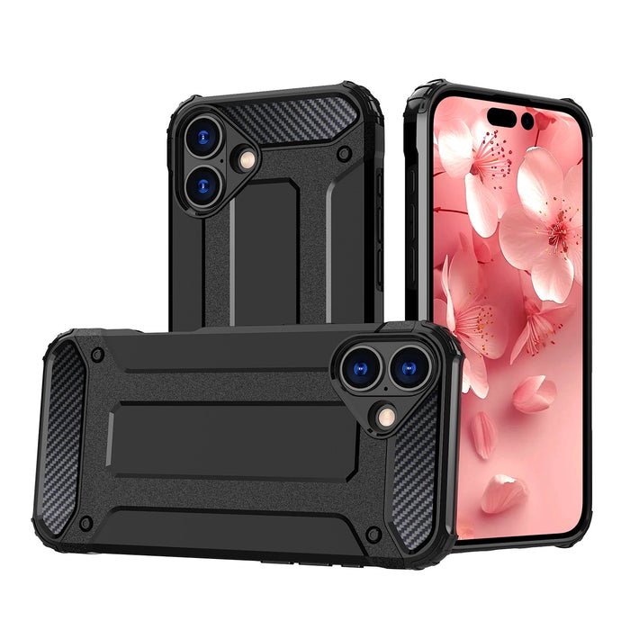 Hybrid Armor Black Ochranný Kryt pre iPhone 16