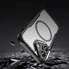 Načítať obrázok do zobrazovača galérie, MagSafe Carbon look Case Black Ochranný Kryt pre iPhone 16
