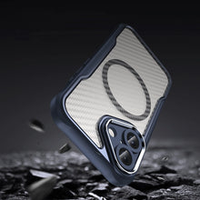 Načítať obrázok do zobrazovača galérie, MagSafe Carbon look Case Blue Ochranný Kryt pre iPhone 16
