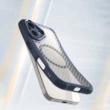Načítať obrázok do zobrazovača galérie, MagSafe Carbon look Case Blue Ochranný Kryt pre iPhone 16
