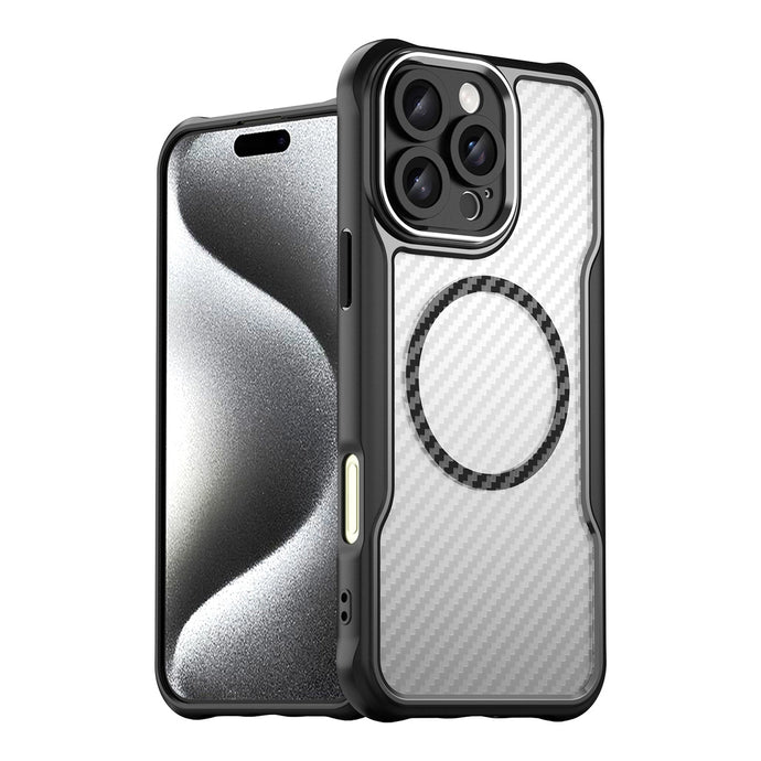 MagSafe Carbon look Case Black Ochranný Kryt pre iPhone 16 Pro Max