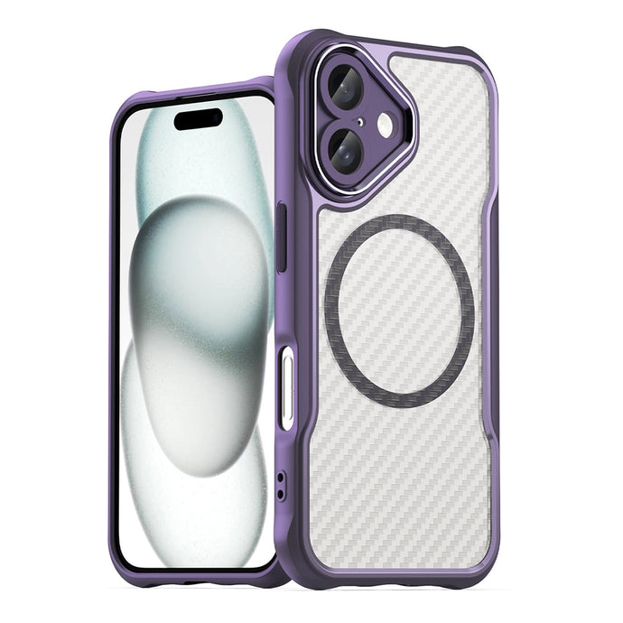 MagSafe Carbon look Case Purple Ochranný Kryt pre iPhone 16