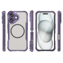 Načítať obrázok do zobrazovača galérie, MagSafe Carbon look Case Purple Ochranný Kryt pre iPhone 16
