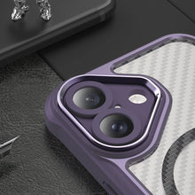 Načítať obrázok do zobrazovača galérie, MagSafe Carbon look Case Purple Ochranný Kryt pre iPhone 16
