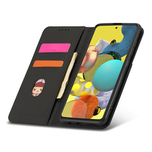 Elegant Card Case Black Ochranný Knižkový Kryt pre Samsung Galaxy S22