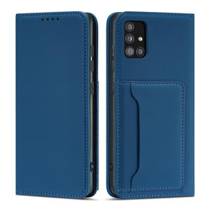 Elegant Card Case Blue Ochranný Knižkový Kryt pre Samsung Galaxy A52 / A52 5G / A52s