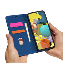 Načítať obrázok do zobrazovača galérie, Elegant Card Case Blue Ochranný Knižkový Kryt pre Samsung Galaxy A52 / A52 5G / A52s
