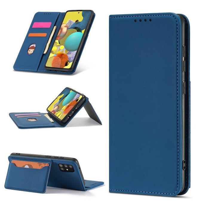 Elegant Card Case Blue Ochranný Knižkový Kryt pre Samsung Galaxy A52 / A52 5G / A52s