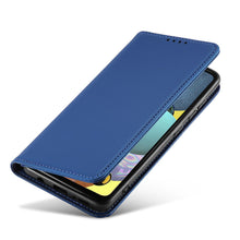 Načítať obrázok do zobrazovača galérie, Elegant Card Case Blue Ochranný Knižkový Kryt pre Samsung Galaxy A52 / A52 5G / A52s
