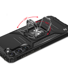 Načítať obrázok do zobrazovača galérie, Premium Ring Armor Rugged Case Black pre Samsung Galaxy S23 Plus
