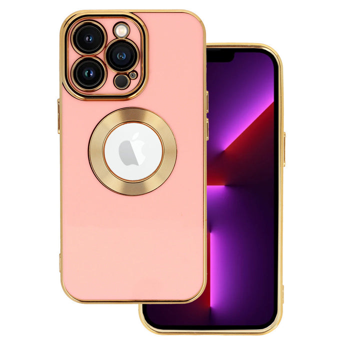 Shockproof Case Gold-Pink Ochranný Kryt s ochranou fotoaparátu pre iPhone 14 Plus
