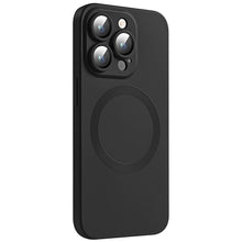 Načítať obrázok do zobrazovača galérie, Camera Lens Protect MagSafe Silicone Case Black Ochranný Kryt pre iPhone 14 Pro Max
