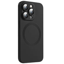 Načítať obrázok do zobrazovača galérie, Camera Lens Protect MagSafe Silicone Case Black Ochranný Kryt pre iPhone 14 Pro
