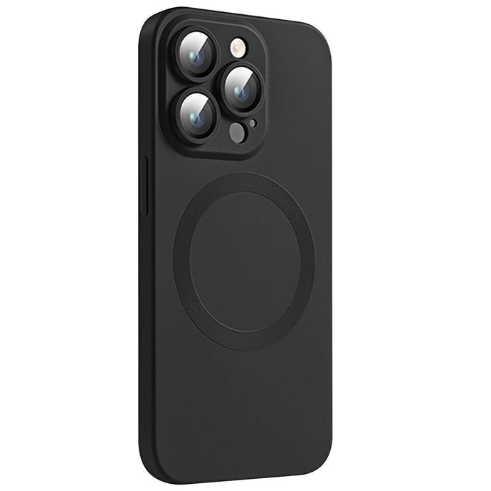 Camera Lens Protect MagSafe Silicone Case Black Ochranný Kryt pre iPhone 12