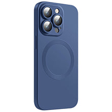 Načítať obrázok do zobrazovača galérie, Camera Lens Protect MagSafe Silicone Case Blue Ochranný Kryt pre iPhone 11
