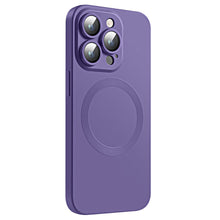Načítať obrázok do zobrazovača galérie, Camera Lens Protect MagSafe Silicone Case Purple Ochranný Kryt pre iPhone 14 Pro Max
