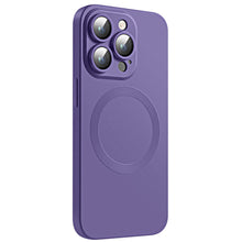 Načítať obrázok do zobrazovača galérie, Camera Lens Protect MagSafe Silicone Case Purple Ochranný Kryt pre iPhone 14 Pro
