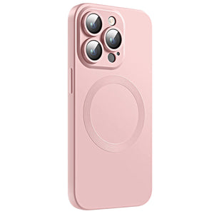 Camera Lens Protect MagSafe Silicone Case Pink Ochranný Kryt pre iPhone 14 Plus