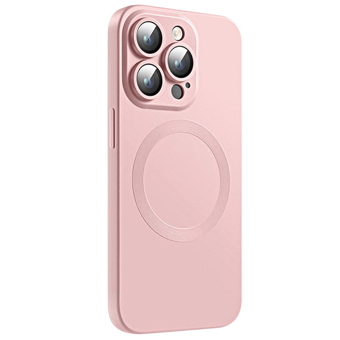 Camera Lens Protect MagSafe Silicone Case Pink Ochranný Kryt pre iPhone 13