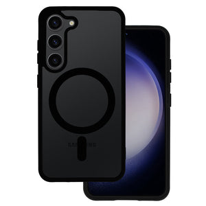 Matt MagSafe Black Magnetic Case Ochranný Kryt pre Samsung Galaxy S22
