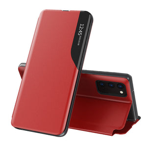 Eco-Leather Smart Red Ochranný Kryt pre Samsung Galaxy S22 Ultra