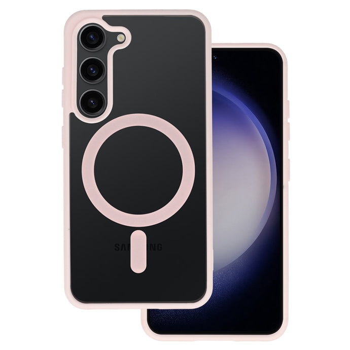 Matt MagSafe Pink Magnetic Case Ochranný Kryt pre Samsung Galaxy S23