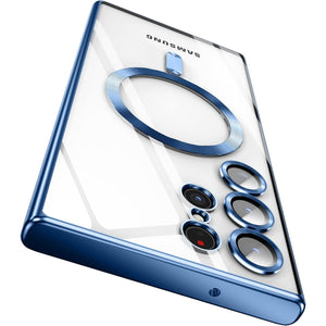 Secret MagSafe Blue Magnetic Case Ochranný Kryt pre Samsung Galaxy S22 Ultra