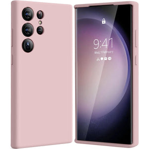 Premium Silicone Case Pink Ochranný Kryt pre Samsung Galaxy S23 Ultra
