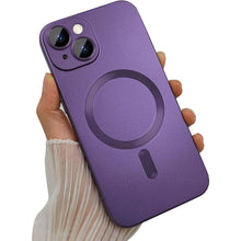 Načítať obrázok do zobrazovača galérie, Camera Lens Protect MagSafe Silicone Case Purple Ochranný Kryt pre iPhone 15 Plus
