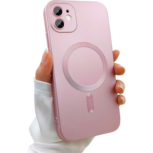 Camera Lens Protect MagSafe Silicone Case Pink Ochranný Kryt pre iPhone 11
