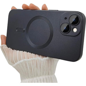 Camera Lens Protect MagSafe Silicone Case Black Ochranný Kryt pre iPhone 15 Plus